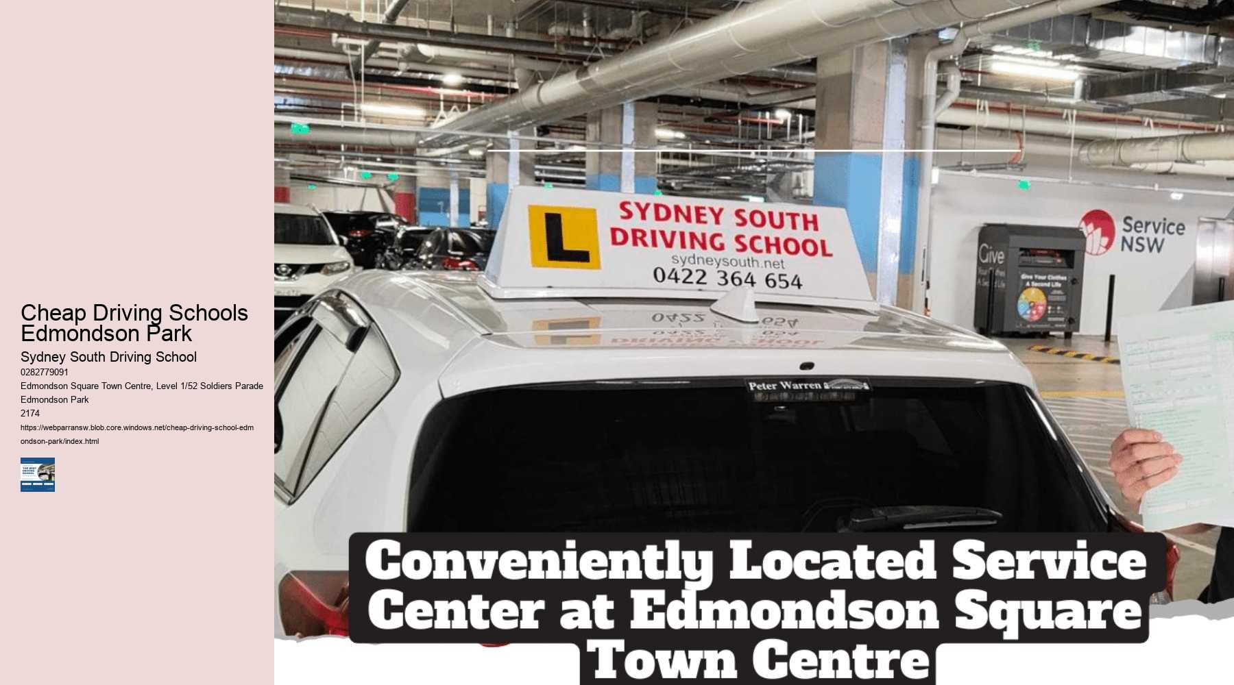 Cheap Driving Schools Edmondson Park